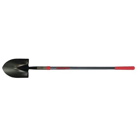 RAZOR-BACK Shovel W/ Steel Backbone, 8-5/8 in W Steel Blade, Fiberglass Handle W/ Cushion Grip 45013